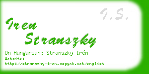 iren stranszky business card